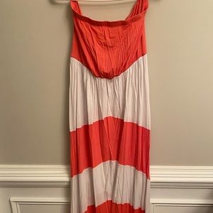 Peach & White Maxi Tube Deess